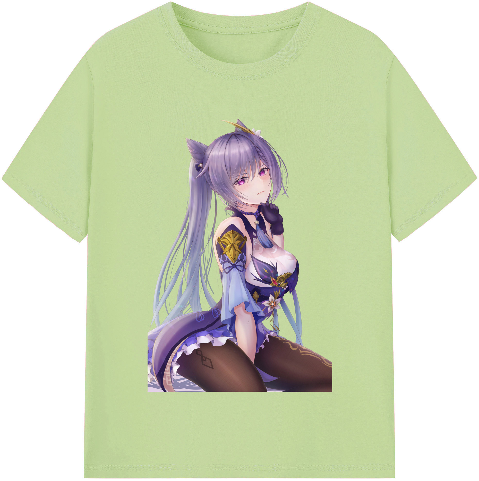 げんし神 刻晴 こくせい genshin Kokusei 綿100％半袖Tシャツ（フロントプリント）